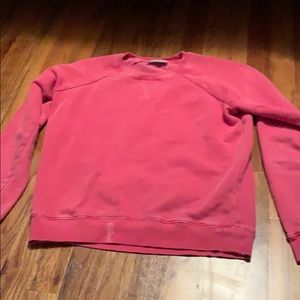 pink crew neck sweatshirt